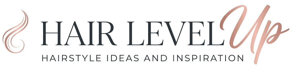 Modern Hair Level Up Professional Salon Branding Logo Design