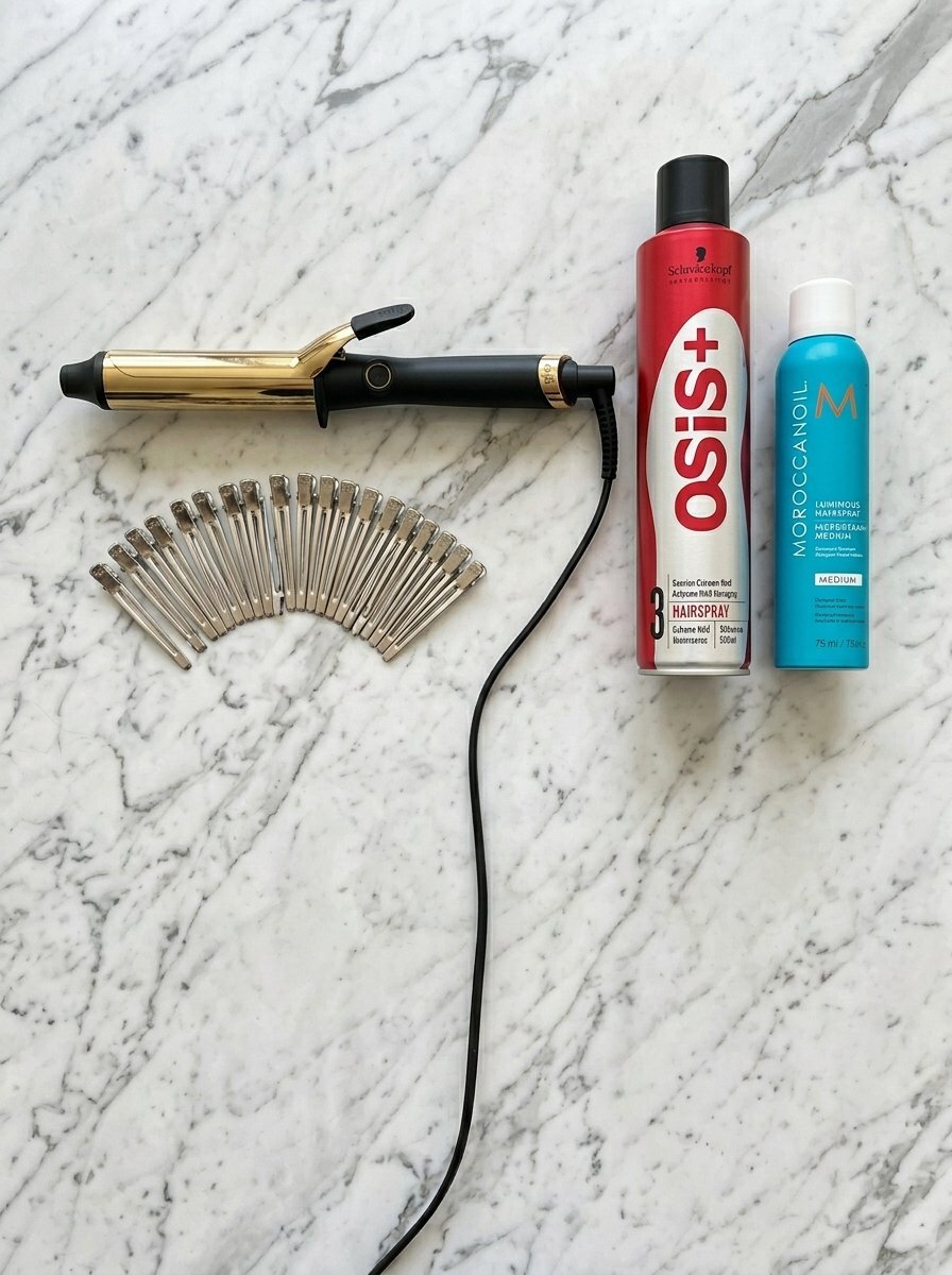 Hair Styling Tools On Marble