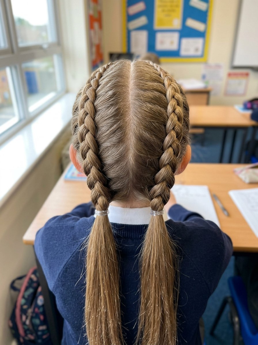 Dutch Braids To Pigtails
