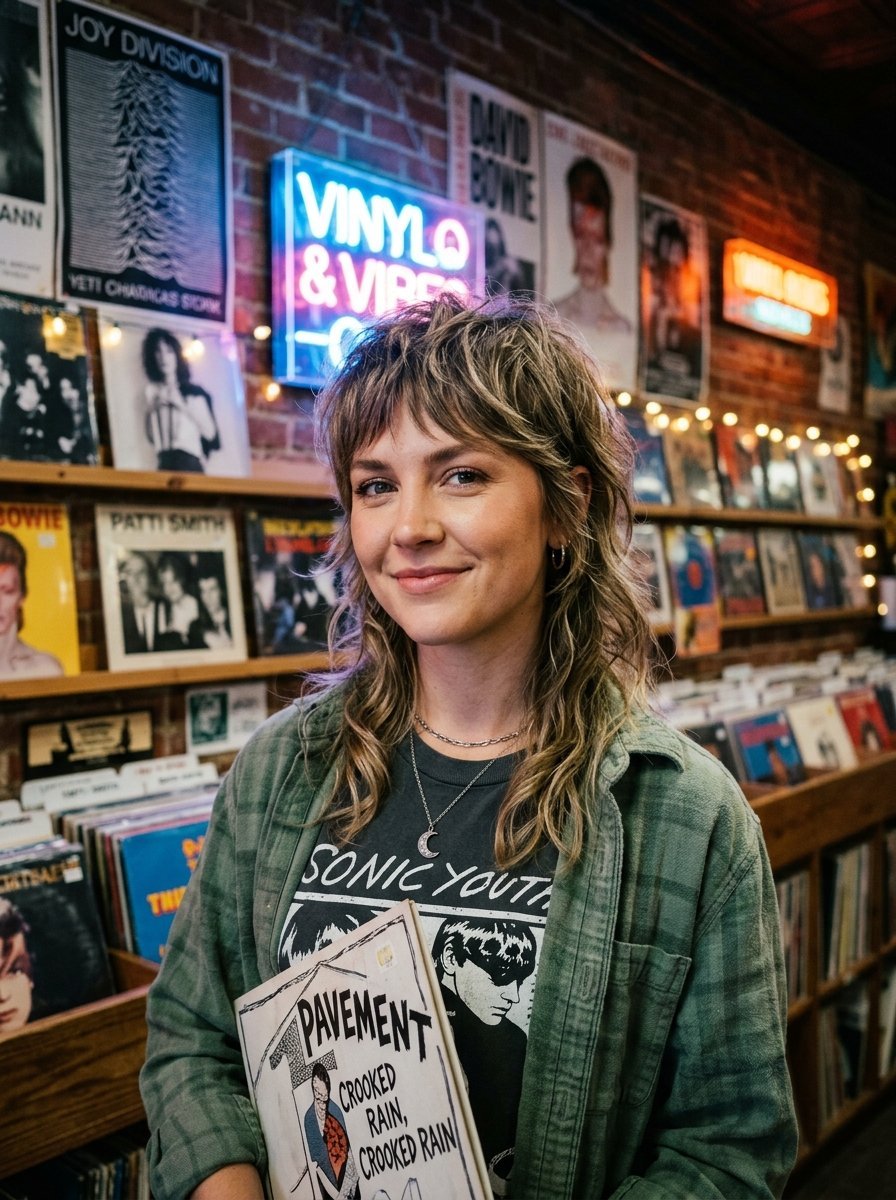 Woman Sporting Soft Mullet